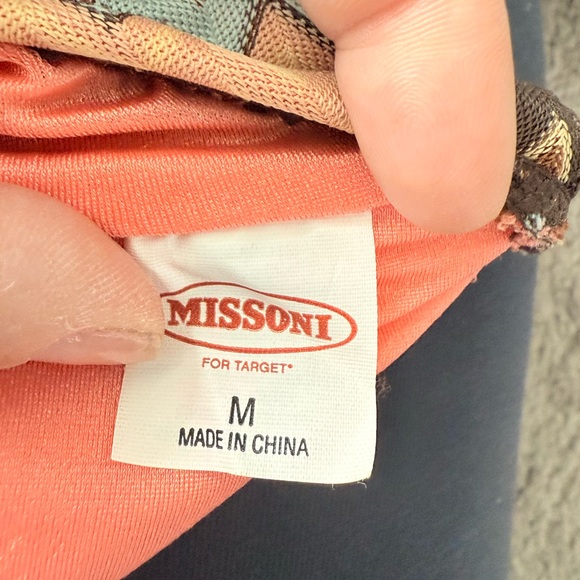 MISSONI CHEVRON PRINTED TUBE TANKINI BATHING SUIT TOP - Picture 2 of 5